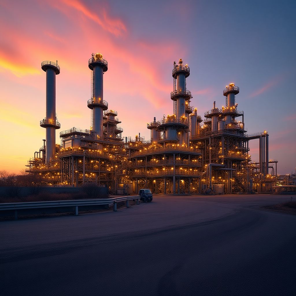 Infraestructura de procesamiento de petróleo