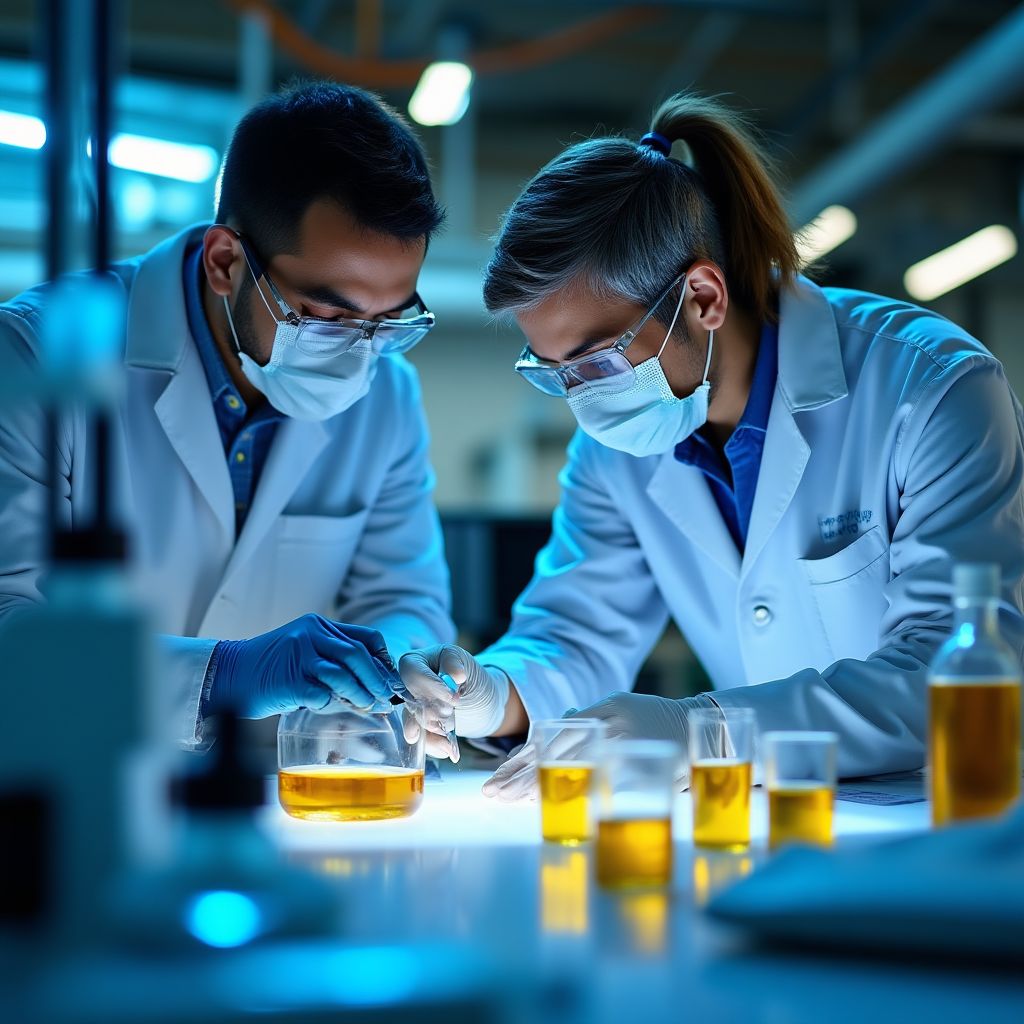 Análisis de muestras en laboratorio